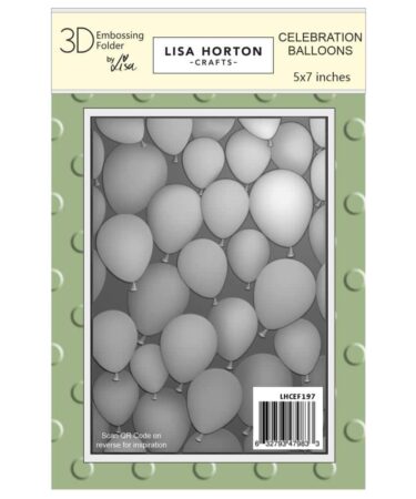 Lisa Horton Crafts Embossing Folder  - 5"X7" Celebration Balloons