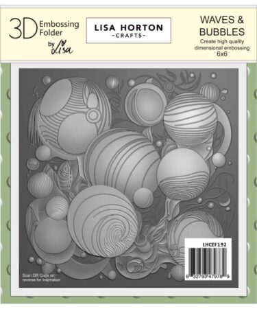 Lisa Horton Crafts Embossing Folder   6"X6" - Waves & Bubbles