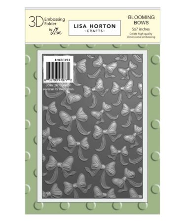 Lisa Horton Crafts Embossing Folder  5"X7" - Blooming Bows
