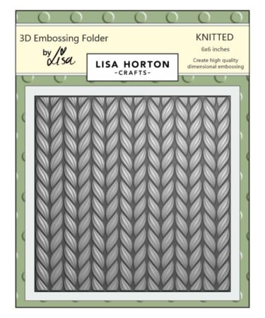 Lisa Horton Crafts Embossing Folder  - Knitted