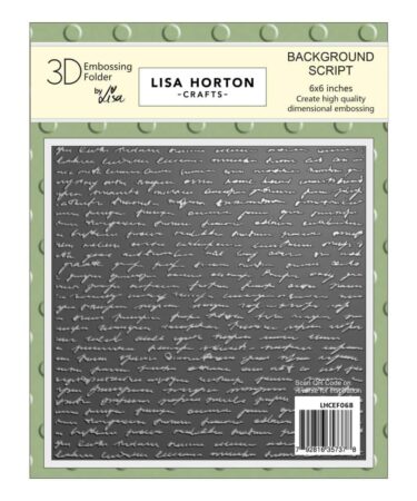 Lisa Horton Crafts Embossing Folder  - 6"X6" Background Script
