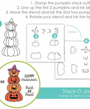 TAYLORED EXPRESSIONS - Stack-o-Jacks Stamp & Stencil Combo