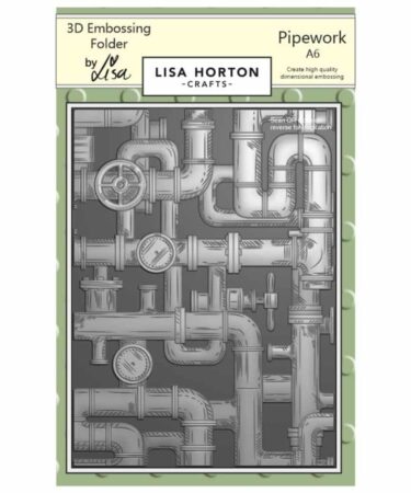 Lisa Horton Crafts Embossing Folder - PIPEWORK