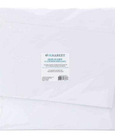 49 And Market Create-An-Album Foundation Inserts 12"X12" BIANCO- WHITE