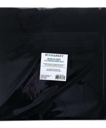 49 And Market Create-An-Album Foundation Inserts 12"X12" BLACK- NERO