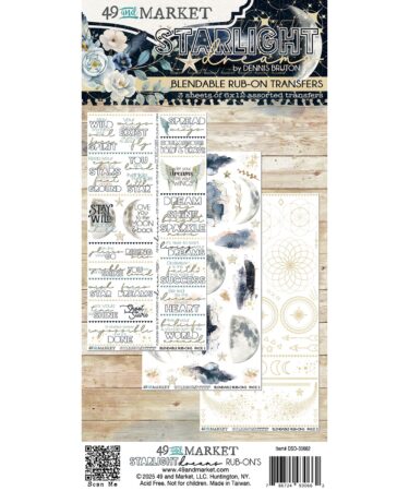 49 & Market - Collezione Starlight Dreams -  Rub-On Transfer Set 6"X12"
