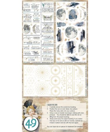 Alternative view of 49 & Market - Collezione Starlight Dreams -  Rub-On Transfer Set 6"X12"