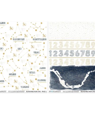 Alternative view of 49 & Market - Collezione Starlight Dreams Rub-On Transfer Set 6"X8" - Constellation