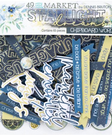 49 & Market - Collezione Starlight Dreams -  Chipboard Set - Words