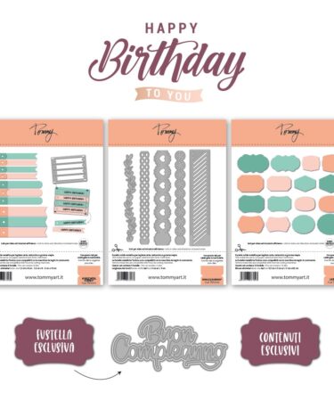 TOMMY ART - Bundle Happy Birthaday + 1 pochette + 1 fustella esclusiva – area dedicata