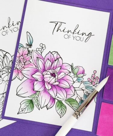Alternative view of TOMMY ART - Purple set – 3 ink extreme 50ml – Malva – Glicine Chiaro – Pervinca + timbro Adorable flowers e corso online