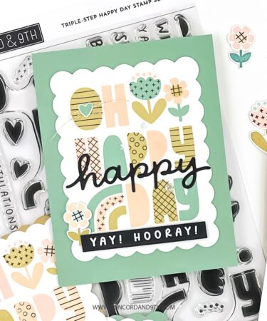 Alternative view of CONCORD & 9TH - Triple-Step Happy Day Stamp Set (6 x 8)