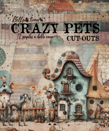 BELLALUNA CRAZY PETS CUT-OUTS COLLECTION 8X8"
