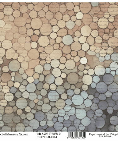 BELLALUNA - PAPEL VELLUM 12x12 COLECCION CRAZY PETS 2