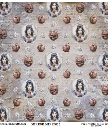 BELLALUNA - PAPEL VELLUM 12x12 COLECCION MIRROR MIRROR 1