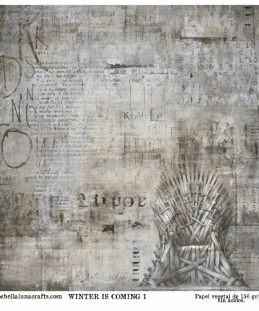 BELLALUNA - PAPEL VELLUM 12x12 COLECCION WINTER IS COMING 1