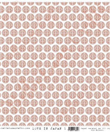 BELLALUNA - PAPEL VELLUM 12x12 COLECCION LOVE IN JAPAN 1