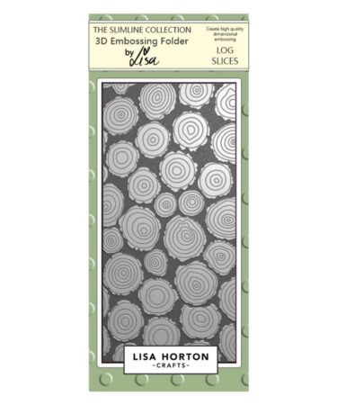 Lisa Horton Crafts Embossing Folder  -Log Slices