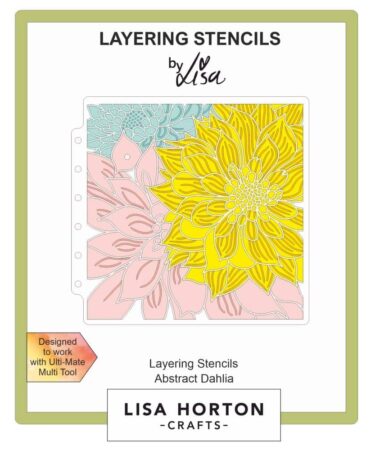 Lisa Horton Crafts Layering Stencils 6"X6" - Abstract Dahlia  (in arrivo prossimamente)