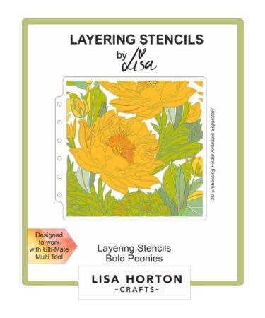 Lisa Horton Crafts Layering Stencils 6"X6" Bold Peonies
