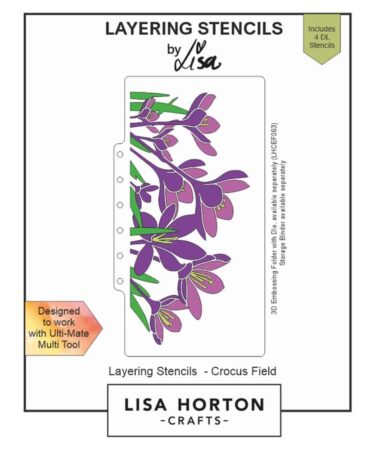 Lisa Horton Crafts Layering Stencils - Crocus Field