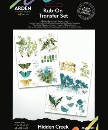 Arden Creative Studio - Designs Katie Pertiet-  Hidden Creek 6x8 Inch Rub-On Transfer Set