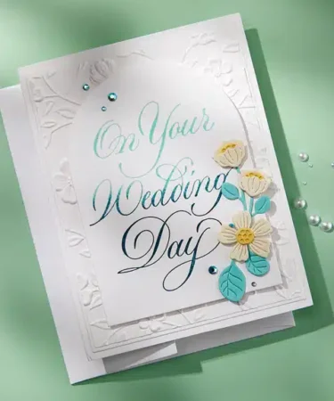 Alternative view of SPELLBINDERS - Copperplate On Your Wedding Day BetterPress Plate