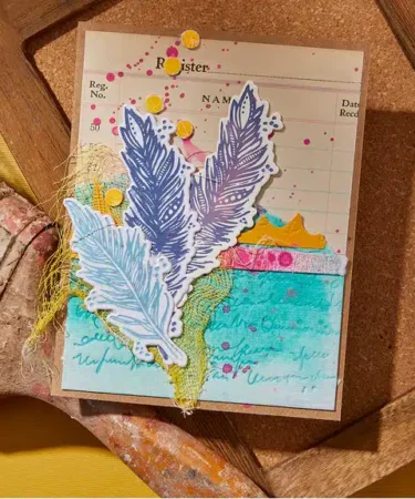 Alternative view of SPELLBINDERS - Feather Dream BetterPress Plates & Die Set
