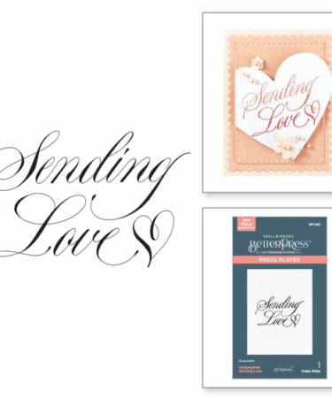 SPELLBINDERS - Copperplate Sending Love BetterPress Plate