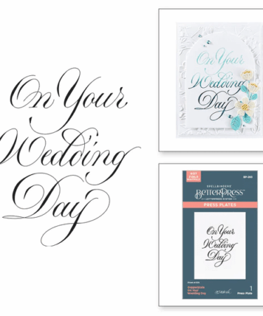 SPELLBINDERS - Copperplate On Your Wedding Day BetterPress Plate