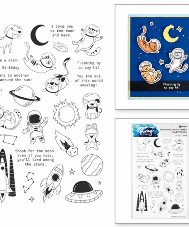 Ranger Space Friends Clear Stamp Set