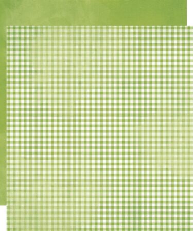 Simple Vintage Flower Shoppe Double-Cardstock 12"X12" - Clover Gingham