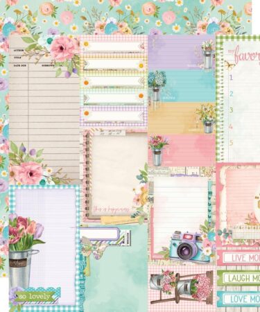 Simple Vintage Flower Shoppe Double-Cardstock 12"X12" - Journal Elements
