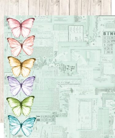 Simple Vintage Flower Shoppe Double-Cardstock 12"X12" - Happiness