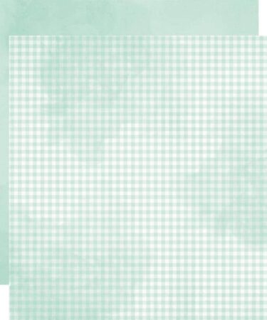 Simple Vintage Flower Shoppe Double-Cardstock 12"X12" - Hydrangea Gingham