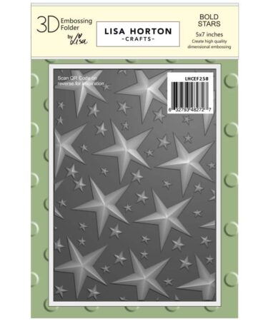 Lisa Horton Crafts Embossing Folder 5"X7" - Bold Stars