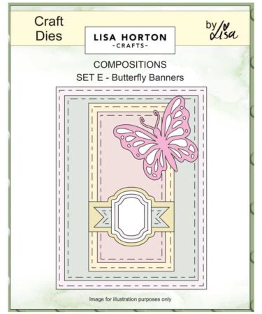 Lisa Horton Crafts Composition Dies  -Butterfly Banners