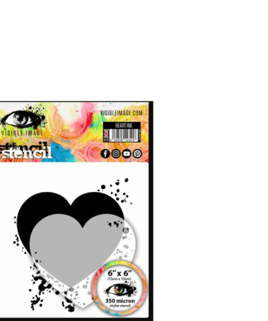 Visible Image Heart Ink 6x6 Inch Stencil