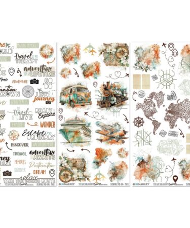 Alternative view of 49 And Market- Collezione Wanderlust Explorer- Rub-On Transfer Set 6"X12"