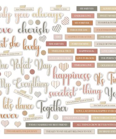 Alternative view of 49 And Market- Collezione One Perfect Day -  Chipboard Set WORDS