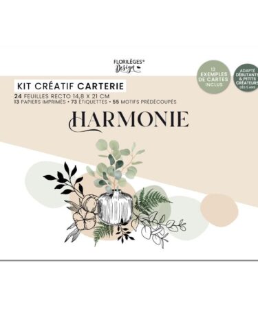 Florilèges Design -Collezione Harmonie - Kit créatif 12 cartes