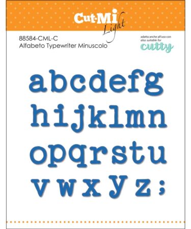 IMPRONTE D'AUTORE - set di fustelle - Alfabeto Typewriter Minuscolo