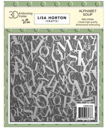 Lisa Horton Crafts Embossing Folder Alphabet Soup