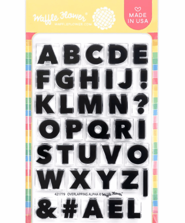 WAFFLE FLOWER - Overlapping Alpha Stamp Set