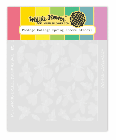 WAFFLE FLOWER - Postage Collage Spring Breeze Stencil