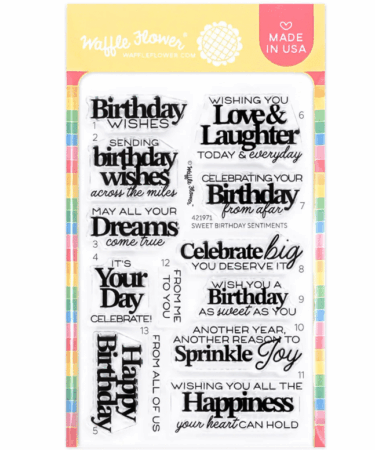 WAFFLE FLOWER - Sweet Birthday Sentiments Stamp Set