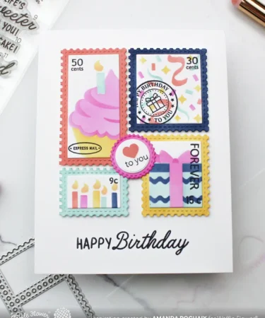 Alternative view of WAFFLE FLOWER - Postage Collage Cupcake Stencil