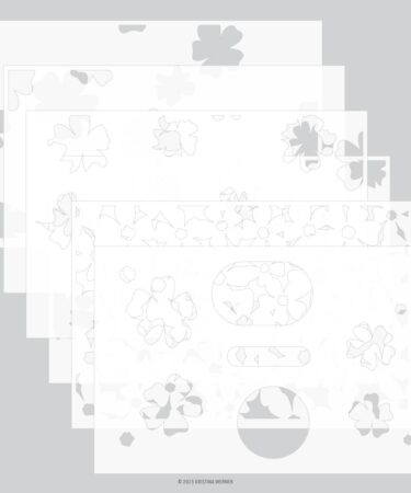 Concord & 9th - Pretty Posies Stencil Pack (6 qty; 9 x 6)