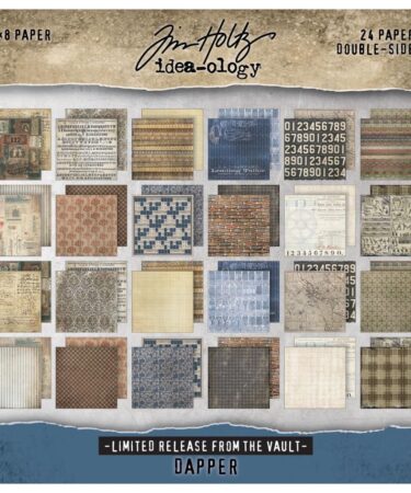 Tim Holtz Paper Stash 2025 Vault Release 8"X8" - Dapper