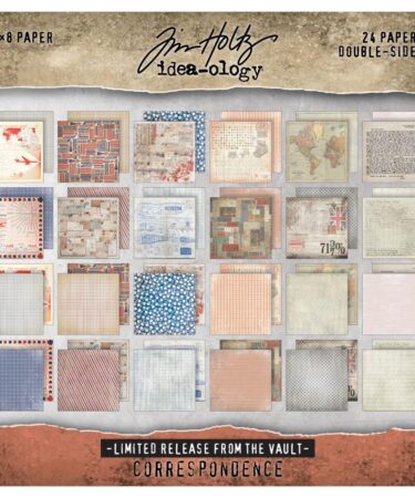 Tim Holtz Paper Stash 2025 Vault Release 8"X8" - Correspondence